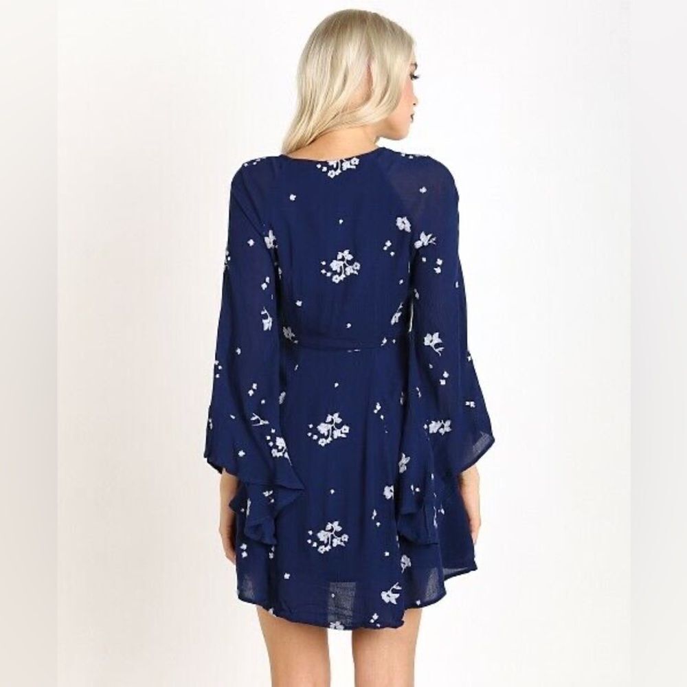 Free People Jasmine Embroidered Bell Sleeve Fit & Flare Dress - Picture 10 of 10